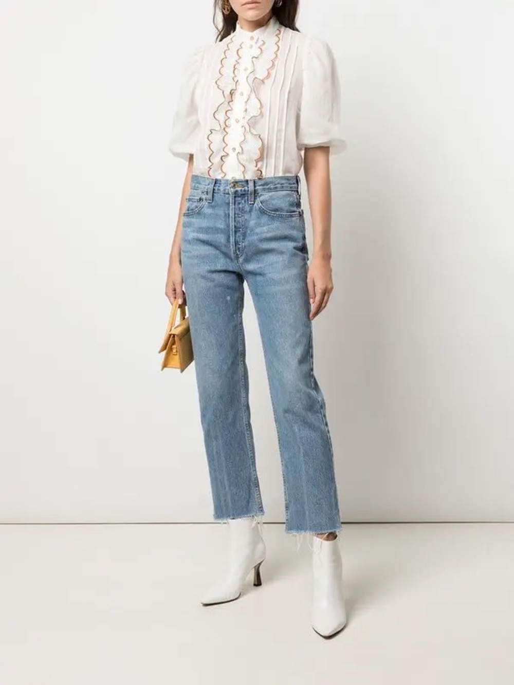 Zimmermann Aliane Scalloped Linen Blouse